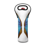 Blue Butterfly Wings Print Single Neoprene Wine Tote