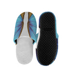 Blue Butterfly Wings Print Slippers