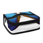 Blue Butterfly Wings Print Small Lunch Bag