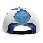 Blue Butterfly Wings Print Snapback Cap