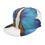 Blue Butterfly Wings Print Snapback Cap