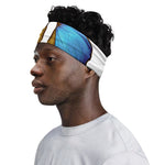 Blue Butterfly Wings Print Sports Headband