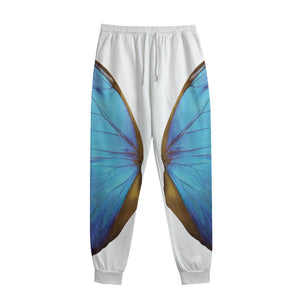 Blue Butterfly Wings Print Sweatpants