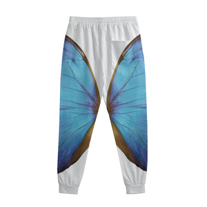 Blue Butterfly Wings Print Sweatpants