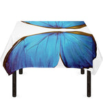 Blue Butterfly Wings Print Tablecloth