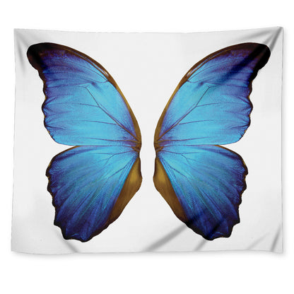 Blue Butterfly Wings Print Tapestry
