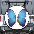 Blue Butterfly Wings Print Tire Cover