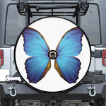 Blue Butterfly Wings Print Tire Cover With Camera Hole