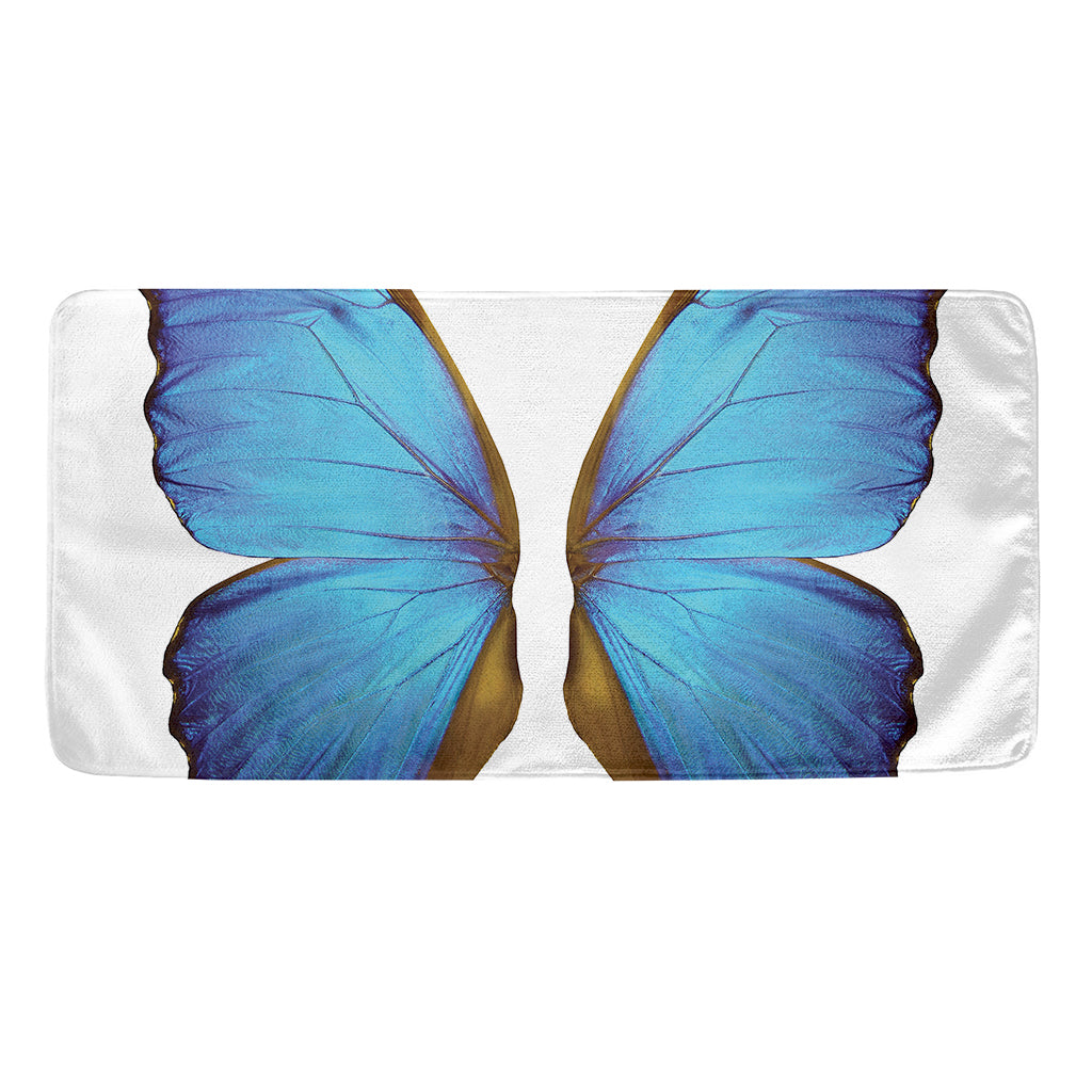 Blue Butterfly Wings Print Towel