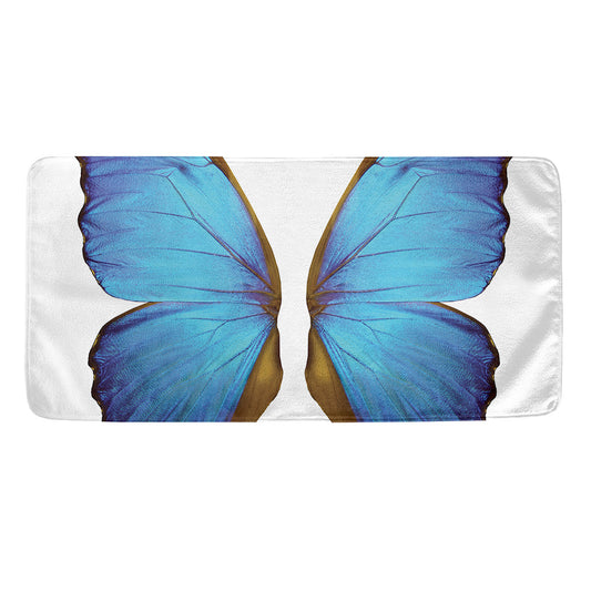 Blue Butterfly Wings Print Towel