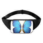 Blue Butterfly Wings Print Waist Bag