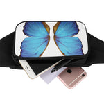 Blue Butterfly Wings Print Waist Bag