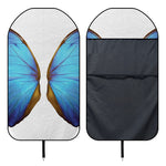 Blue Butterfly Wings Print Waterproof Car Seat Cover