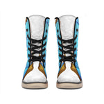 Blue Butterfly Wings Print Winter Boots
