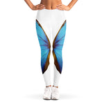 Blue Butterfly Wings Print Women's Leggings