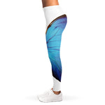 Blue Butterfly Wings Print Women's Leggings