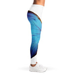 Blue Butterfly Wings Print Women's Leggings