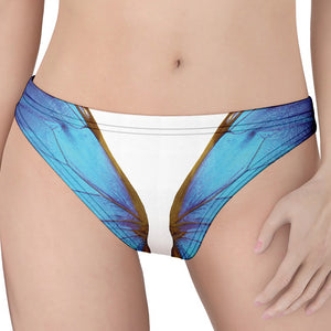 Blue Butterfly Wings Print Women's Thong