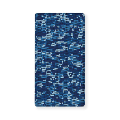 Blue Camouflage Knitted Pattern Print Baby Crib Sheet