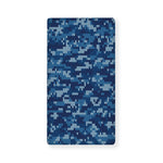 Blue Camouflage Knitted Pattern Print Baby Crib Sheet