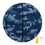 Blue Camouflage Knitted Pattern Print Basketball