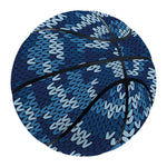 Blue Camouflage Knitted Pattern Print Basketball