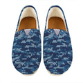 Blue Camouflage Knitted Pattern Print Casual Shoes