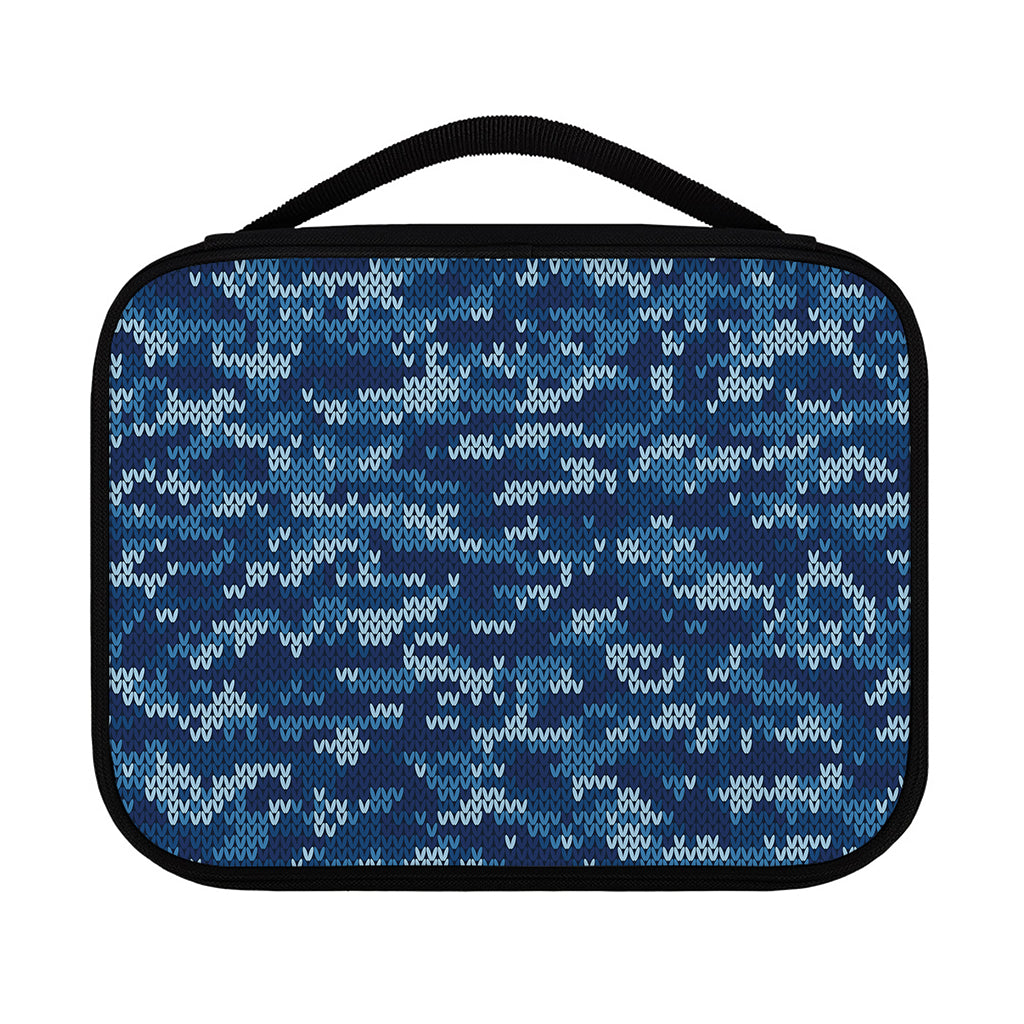 Blue Camouflage Knitted Pattern Print Classic Bible Case
