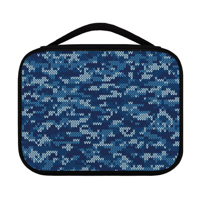 Blue Camouflage Knitted Pattern Print Classic Bible Case