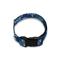 Blue Camouflage Knitted Pattern Print Dog Collar