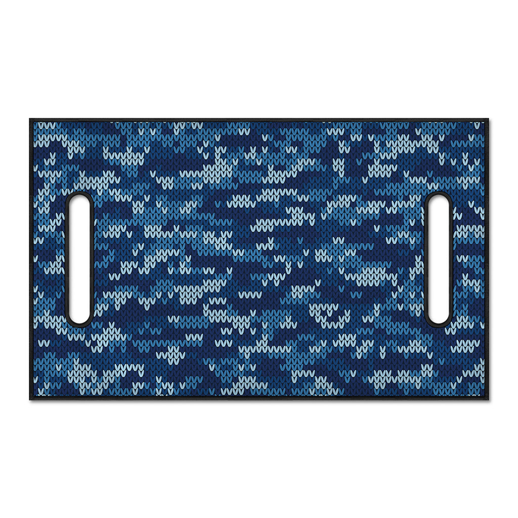 Blue Camouflage Knitted Pattern Print Golf Cart Seat Cover