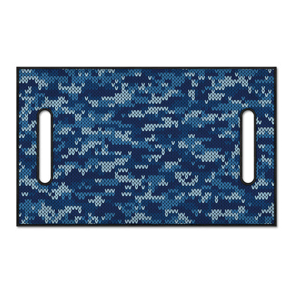 Blue Camouflage Knitted Pattern Print Golf Cart Seat Cover