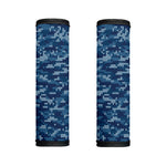 Blue Camouflage Knitted Pattern Print Handle Covers