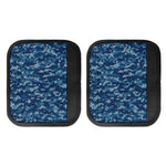 Blue Camouflage Knitted Pattern Print Handle Covers