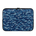 Blue Camouflage Knitted Pattern Print Laptop Sleeve