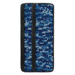 Blue Camouflage Knitted Pattern Print Refrigerator Handle Covers