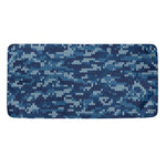 Blue Camouflage Knitted Pattern Print Towel