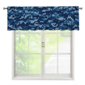 Blue Camouflage Knitted Pattern Print Window Valance