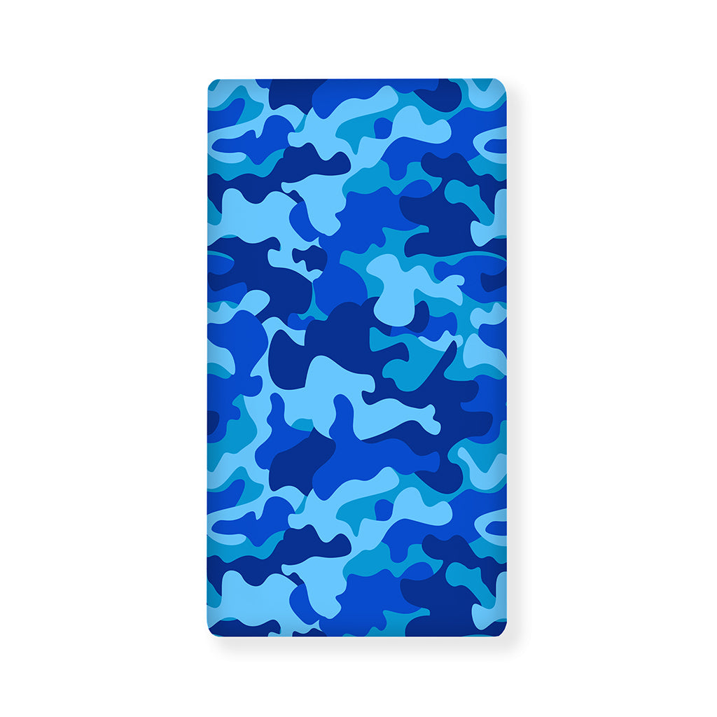 Blue Camouflage Print Baby Crib Sheet
