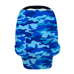 Blue Camouflage Print Baby Seat Cover