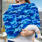 Blue Camouflage Print Baby Seat Cover