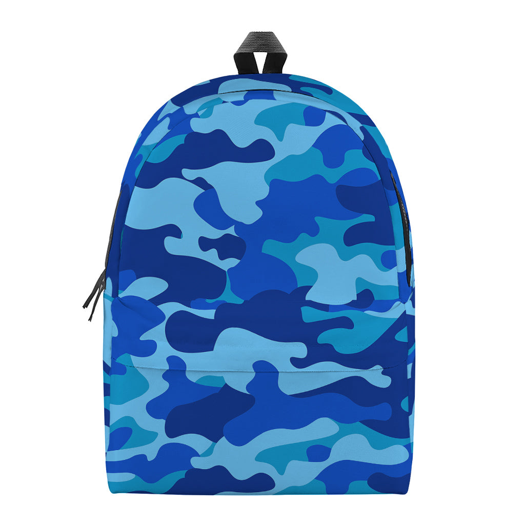 Blue Camouflage Print Backpack