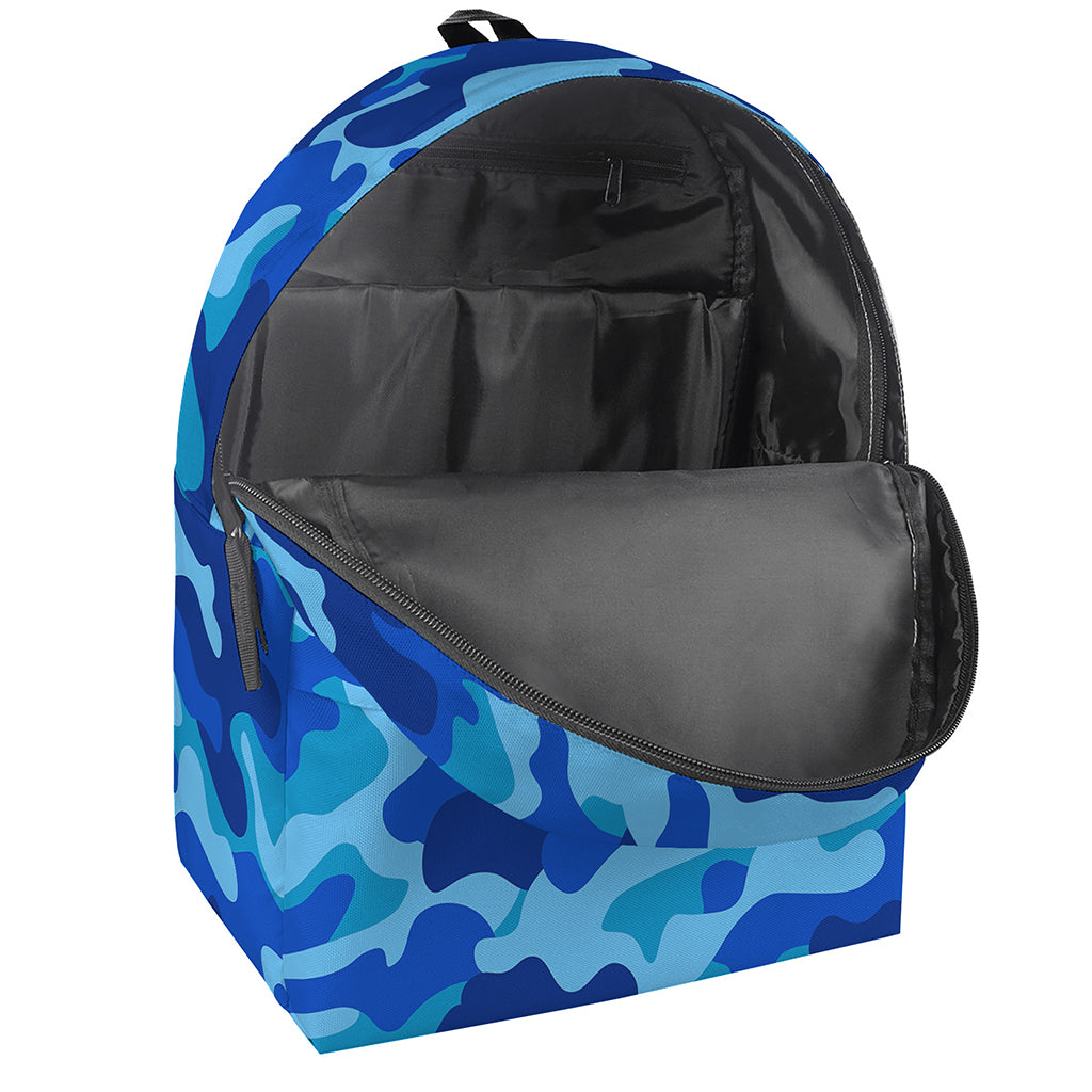 Blue Camouflage Print Backpack