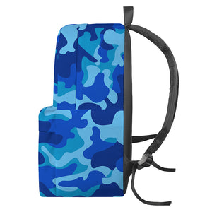 Blue Camouflage Print Backpack