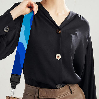Blue Camouflage Print Bag Strap