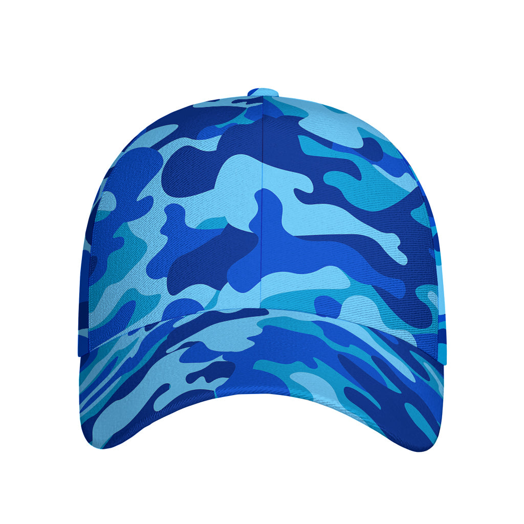 Blue Camouflage Print Baseball Cap
