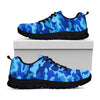 Blue Camouflage Print Black Running Shoes