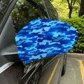 Blue Camouflage Print Car Side Mirror Covers