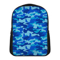Blue Camouflage Print Casual Backpack