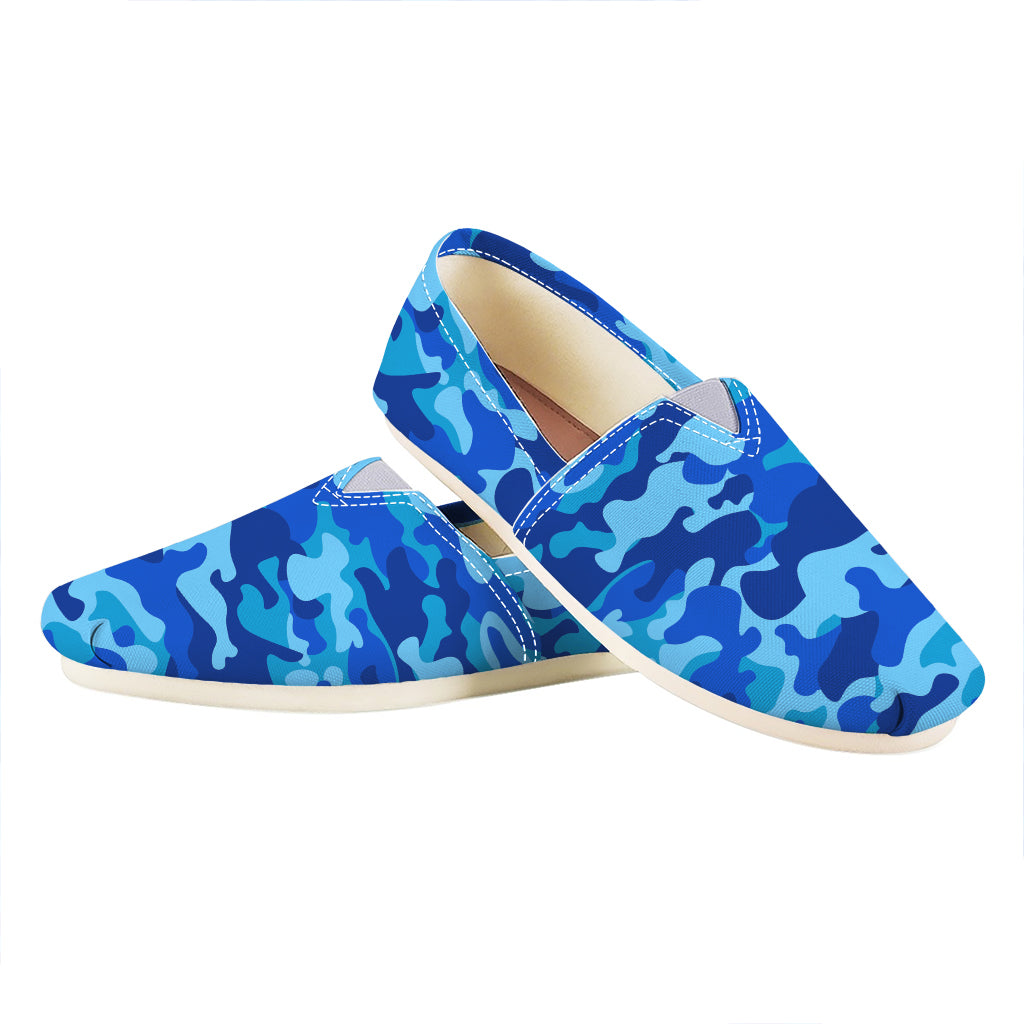 Blue Camouflage Print Casual Shoes